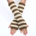 Warm Arm Warmers Women Wrist Elbow Thermal Glove Hand Arm Warmers Striped Knitted Woolen Elbow Mittens Cosplay Arm Sleeves. 