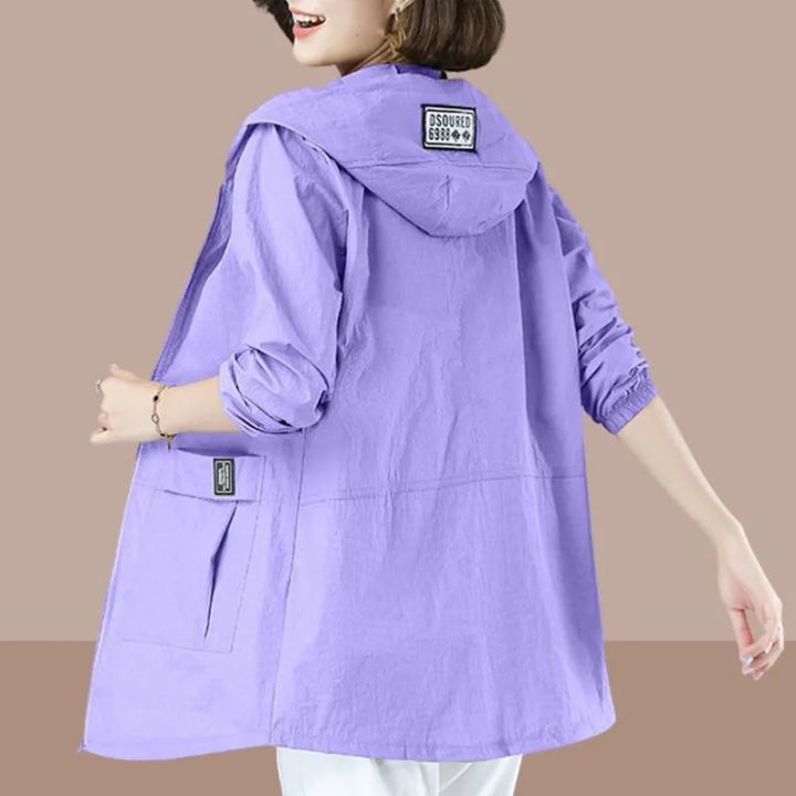 5XL%20Windbreaker%20Women%20Jacket%20Sun%20Protection%20Coat%20Long%20Sleeve%20Hooded%20Thin%20Jackets%20New%20Female%20Outerwear%20Zipper%20Loose%20Summer%20Coats%20-%20Image%205