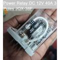JQX-38F Power Relay DC 12V 40A 11 Pin 3 Poles Relay 12V Voltage Relay 40Amp Generator Intermediate Electromagnetic Relay 12V Relay 11 Pin Leads Switches.