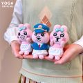 Cute Rabbit Plush Doll Pendant Japanese Cartoon Funny Pants Pink Rabbit Doll Pendant Zero Wallet. 
