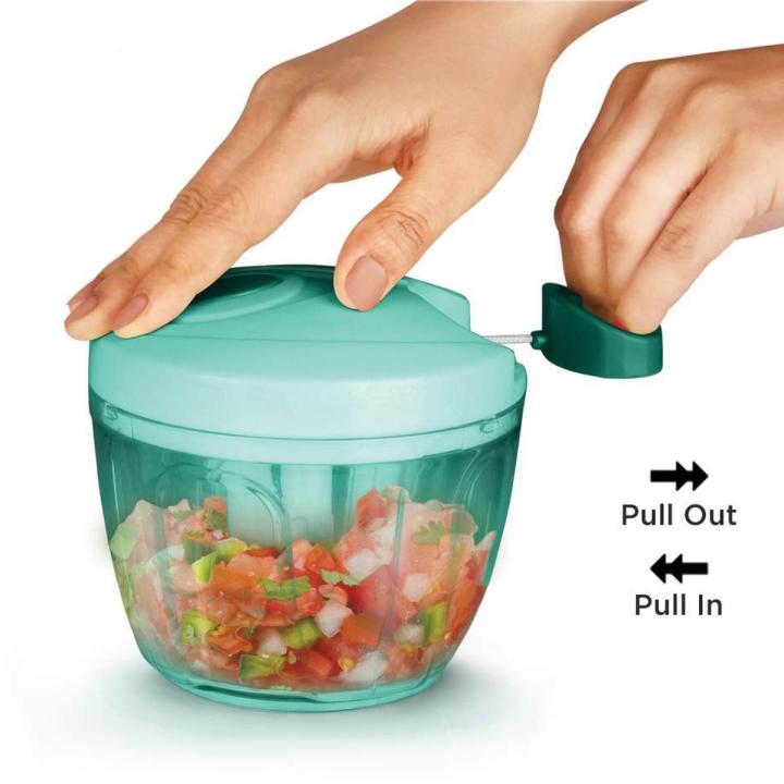 Handy Mini Plastic Chopper with 3 Blades