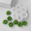 Diy Silicone Mold Multi-Shape Flexible Reusable Flower Mold Non-Stick 7 In 1 Succulent Mold for Aroma Crafting Home Decoration Gift Making Soap Crafting Candle Making. 