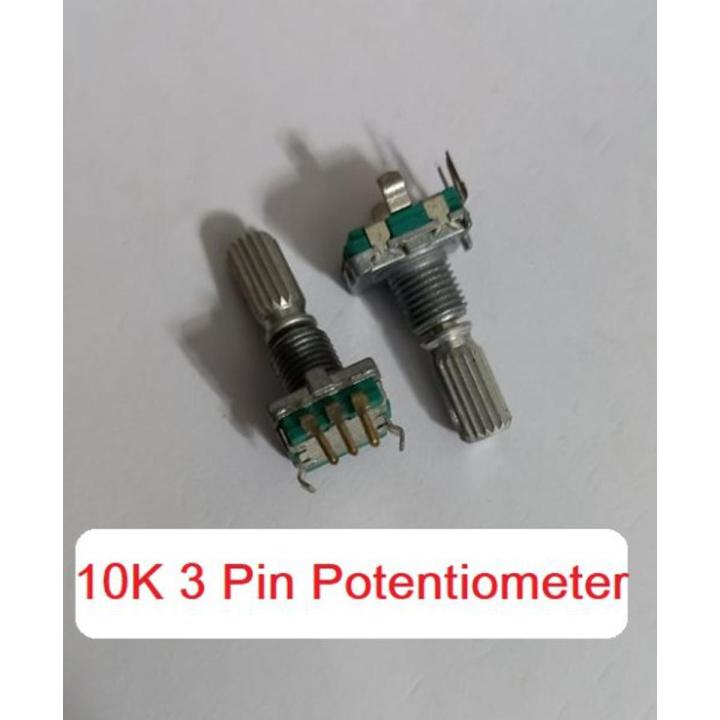 3Pin Single Gang Rotary 10K 3 Pin Linear Taper Pot Potentiometer Volume ...