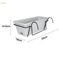 Balcony Railing Planter with Rack and Tray Vegetable Planting Pot Flowerpot for Porch Windowsill.