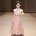 Women's Tang attire, Hanfu, girl's horse face suit, Chinese style skirt, summer ancient costume performance, children's formal dress skirt. 