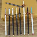 Samurai Katana Sign Pen Demon Slayer Mini Metal Model Decorations Cartoon Anime Manga Display Office Student Stationery.