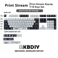 KBDiy 118 Keys/Set Print Stream PBT Keycaps XDA Profile MX Switch DYE-SUB cs go Keycap for DIY Mechanical Gaming Keyboard Custom. 