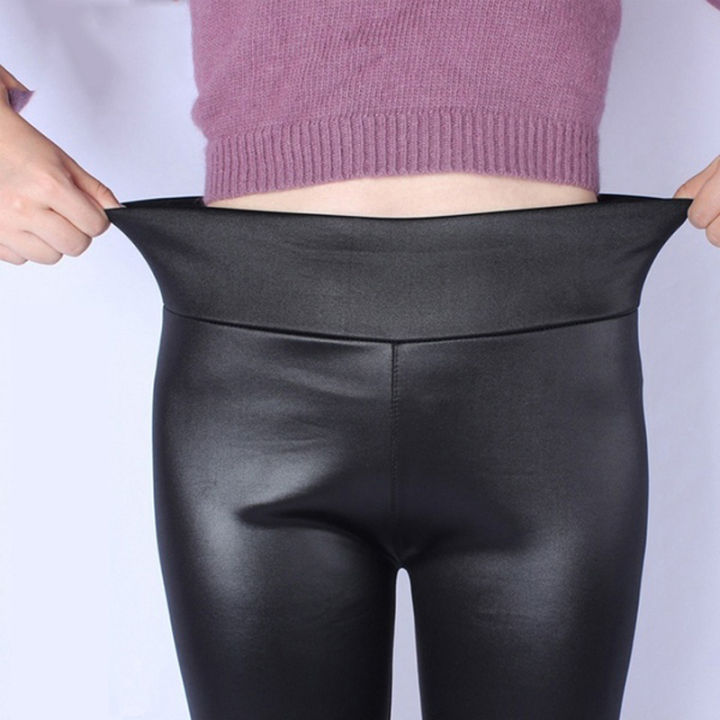 Faux%20Leather%20PU%20Pants%20Plus%20Size%20XL-5XL%20High%20Waist%20Pencil%20Pant%20Women%20Trousers%20Casual%20Skinny%20Elastic%20Stretch%20Pencil%20Pants%20-%20Image%202