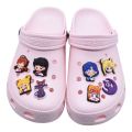 1Pcs Sailor Moon PVC Shoe Crocs Buckle Accessories DIY Cartoon Animals Shoes Decoration for Kids Croc Charms Kids Party Gift. 
