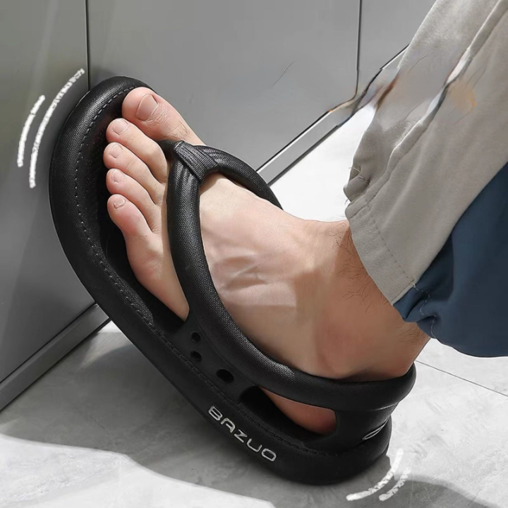 Flip Flops Mens Thong Sandals Summer 2024 New Female Shoes Thick Bottom EVA Non-slip Slide Slippers Outdoor Indoor Couples Shoes BunnyGarden