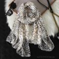 2024 Fashion Printed Leopard Chiffon Hijab Scarf Women Pareo Lady Bandanas Beach Towels Summer Muslim Veil Wrap Female Foulard.