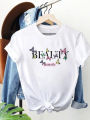 Love Letter Style Cute 90s Print Top Short Sleeve Women Fashion O-neck T Shirt Clothing Casual Lady Graphic Tee T-Shirt.