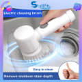 Electric Cleaning Brush Set Kitchen Bathroom Sink Bathtub Floor Toilet Tub Electric Spin Scrubber Cleaning Brush Drill Brush (Color : U Rechargeable Kitchen Dishwashing Brush Sink Cleaner Bathroom Bathtub Clean Brush Spin Scrubber Electric Cleaning Brush.