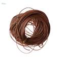 5xWaxed Wax Cord String Linen Thread Wire DIY Jewelry Bracelet Light coffee. 