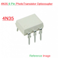 Optocoupler 4N35 4N-35 Optocoupler IC DC Input Transistor Output Optical Coupler Photo Transistor Through Hole DIP 6 Pin Leads. 