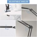 Swing Arm Lamp LED Desk Lamp with Clamp Eye-Care Dimmable Light 3 Color Modes Modern Architect USB Clip-on Table Lamp For Study.