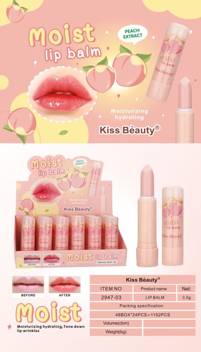 Kiss%20Beauty%20Peach%20Extract%20Moist%20Hydrating%20Lip%20Balm%20Lipstick%20-6%20Pcs%20-%20Image%204
