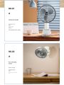 Portable Fan USB Rechargeable 3-Gears Wireless Electric Fan Handheld Clipped Circulator Fan Low Noise Rechargeable Fan. 
