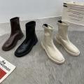 Martin Booties Female2022Autumn New Thin Boots Chelsea Autumn Mid-Calf British Style Retro Skinny Boots. 
