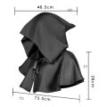 Halloween Plague Doctor Mask and Shawl Costume Cosplay Props Long Nose Beak Leather Masks for Adult Reaper Cloak Black Hat.