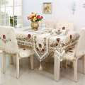 New Countryside Style Polyester Dining Table Cloth Set Multi purpose Covers Home Fabric Art. 