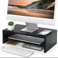 Monitor Stand - 2 Tier Computer Monitor Shelf Wood Desktop Stand For Laptop Computer Desk Organization Desktop Monitor Stand - Wood Monitor Stand. 