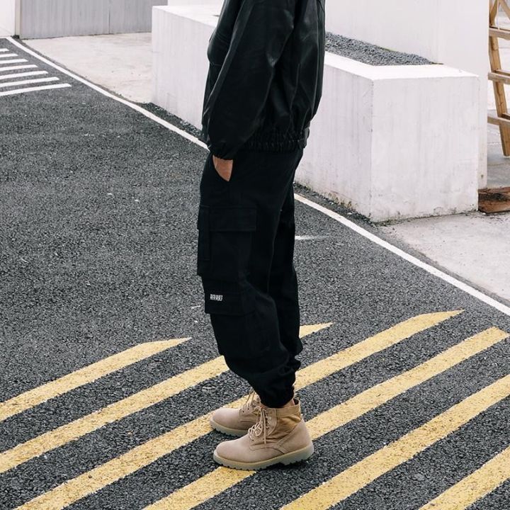 HOUZHOU%20Black%20Cargo%20Pants%20for%20Men%20Casual%20Korean%20Style%20Cotton%20Men's%20Cargo%20Trousers%20Male%20Green%20Pants%20Techwear%20Streetwear%20Hop%20-%20Image%206