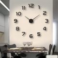Art Decal Wall Sticker Creative Nordic Wall Clock Fashion Needle Livingroom Decorative Clock Simple Home Acrylic Wall Clock DIY Stereo Silent Digital Clock. 