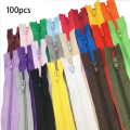 100Pcs Closed End Nylon Coil Zippers Closed Tail Pocket Placket Zipper Tailor Sewing Craft ( 30cm). 