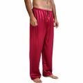 Casual Men Pants Loose Silk Satin Pajamas Nightwear Sleepwear Pyjamas Pants Sleep Bottoms Trousers.
