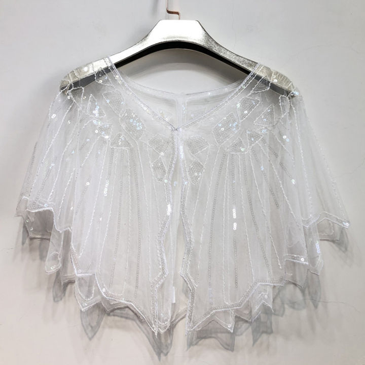 %E3%80%90Lejia%E3%80%91Women%20Cape%20Summer%20Beaded%20Shrug%20Dress%20Shawl%20-%20Image%204