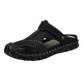 New Casual Men Soft Sandals Comfortable Men Summer Leather Men's slippers Men Roman Summer Outdoor Beach Sandals Big Size 38-48.