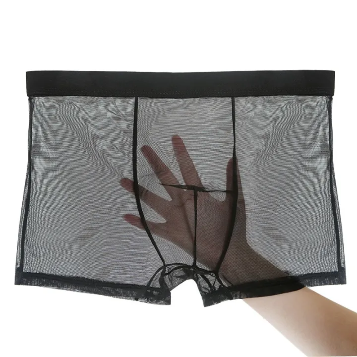 New%20Seamless%20Mesh%20Slips%20Underwear%20See%20Through%20Underpants%20Men's%20Transparent%20Boxer%20Underwear%20Homme%20Panties%20Boxer%20Short%20-%20Image%203