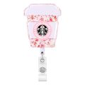 ls 1 Piece High Quality Retractable Nurse Badge Reel Fahshion Cofffee Cup Bottle ID Card Holder Keychains Lanyard. 