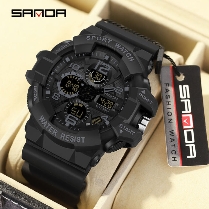 SANDA Brand G- Style Military Watch Men Digital Shock Sports