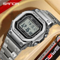 SANDA New All Metal Watch Trend Design Sports Multifunctional Waterproof Night Light Men's Watch SD2162-3. 