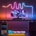TUYA Neon LED Strip Lights 12-24V 84LEDs/M Silicone Neon Rope Light with Music Sync RGBIC Dreamcolor Chasing Strip Tape for Room. 