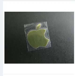 Apple%20Logo%20Label%20Aufkleber%20Sticker%20Badge%20Golden%20color%20decal%208mm%20x%2010mm%20-%20Image%202