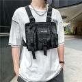 CCRXRQ Hip-hop Streetwear Men Chest Bags 2023 New Fashion Unisex Tactical Vest Backpacks Multi-function Sport Travel Chest Pack. 