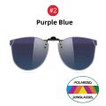 VIVIBEE Gradient Women's Cat Eye Flip Up Clip On Sunglasses Women Driving Polarized Oversized Sun Glasses Purple Eyeglasses. 