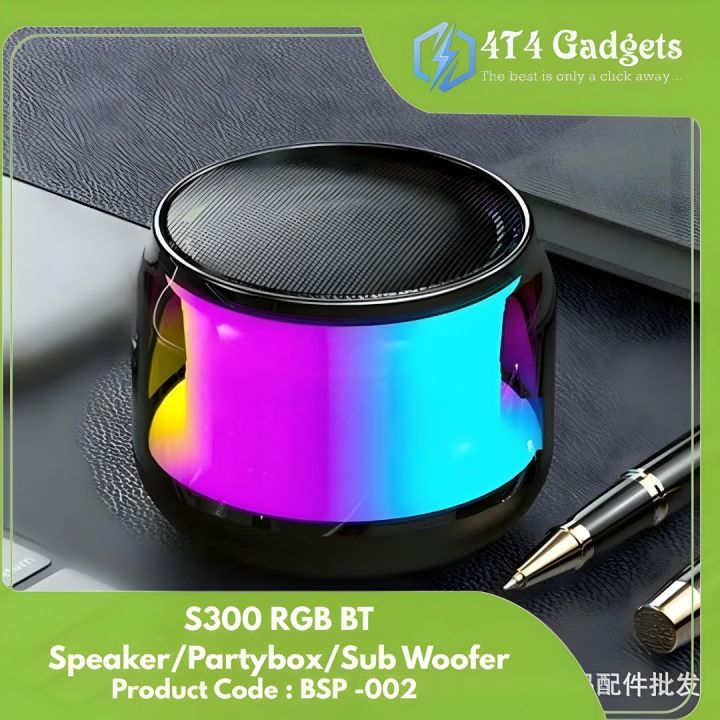 S300 Mini Bluetooth Speaker Portable Wireless LED RGB Subwoofer Tandem ...