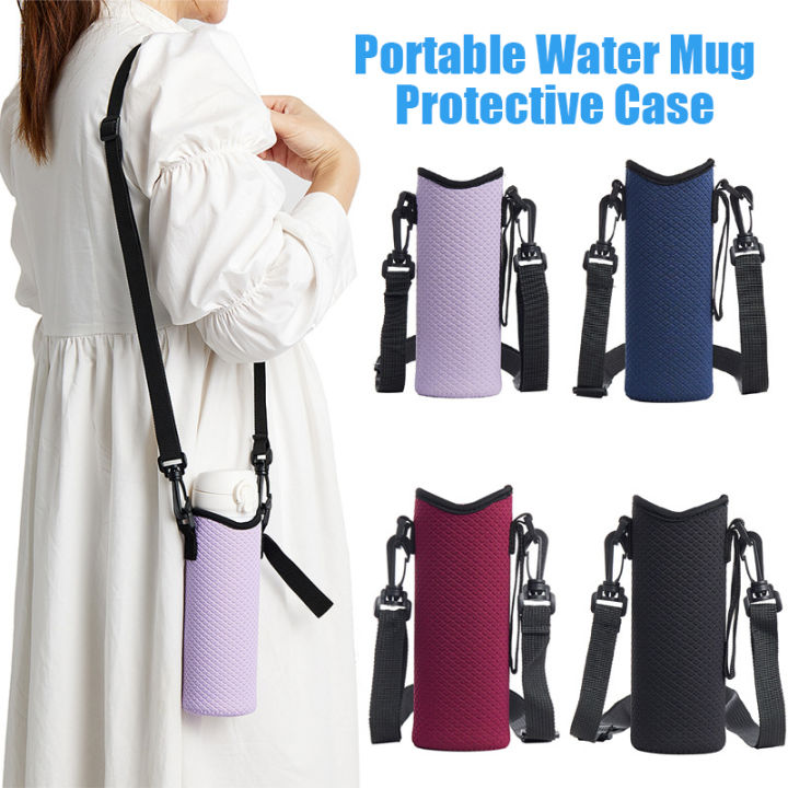 New%20Embossed%20Neoprene%20Material%20Cup%20Cover,%20Innovative,%20Can%20Be%20Worn%20Cross-body,%20Portable%20And%20Portable%20Water%20Cup%20Protective%20Cover%20Fengshi%20-%20Image%202
