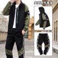 Youth Student Spring and Autumn Men's Jacket Sweater Suit Handsome Junior and Middle School Students Casual Sports Suit Fashion Clothing.