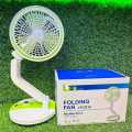 Premium Quality - Rechargeable Folding Fan With LED Light - Signifying Quality - Simple to Use.