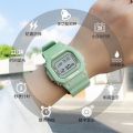 Men Women candy color digital fashion simple style LED luminous electronic watches/ladies high quality PVC belt digital watch/Girls minimalist sports wristwatches. 