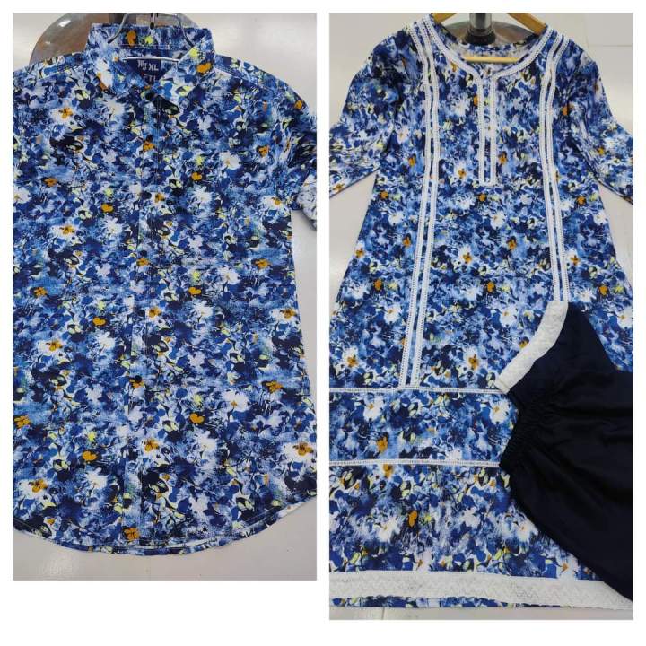 Elegant%20Ready-Made%20Muslin%20Cotton%20Fabrics%20Couple%20Set%20with%20Digital%20Print%20-%20Traditional%20Dress%20for%20Women%20and%20Men%20-%20Image%206