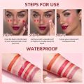QIBEST Liquid Blush Stick Natural Liquid Contouring For Face Blusher Pigment Lasting Cheek Tint Cream Blush Makeup Cosmetic. 