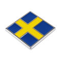 【DATA FROG Global MALL】Matel Swedish Flag Insignia Car Sticker 3D Exterior Decoration For Volvo S60 XC40 V60 V90 Side Door Trunk Car Tuning.