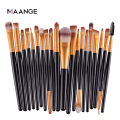 Factory wholesale 20 eye makeup brushes, full set of eyeshadow brushes, beauty tools, neutral logoless eyeliner brushes. 