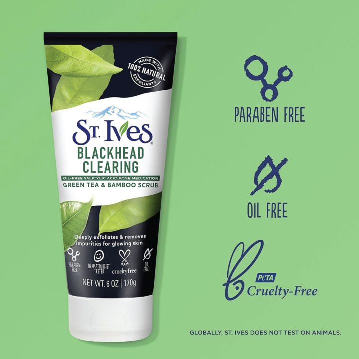 International USA product Skin care ST Ives Blackhead Clearing face scrub used for male/female - 170 GM